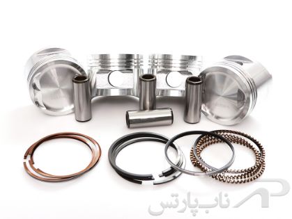 تصویر  پیستون سایز (0.25) با ملحقات کامل و رینگ برند (TP) پراید 