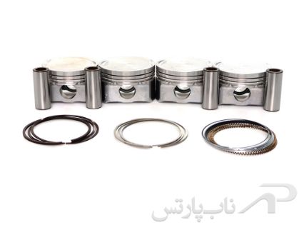 تصویر  پیستون سایز (0.25) با ملحقات کامل (تعمیر اول) و رینگ برند (TP) پراید یورو 4 (M13-E4)
