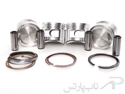 تصویر  پیستون سایز استاندارد (STD) با ملحقات کامل و رینگ برند (TP) پراید