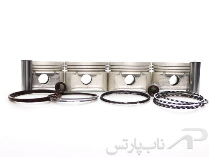 تصویر  پیستون سایز استاندارد (STD) با ملحقات کامل و رینگ برند (TP) پژو 206 با موتور (TU5)
