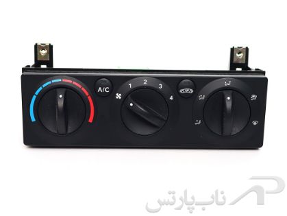 تصویر  کنترل پنل (کلیدهای بخاری و کولر) دوسوکت روتاری طرح ساندن (دایره کامل) سمند برند ساندن