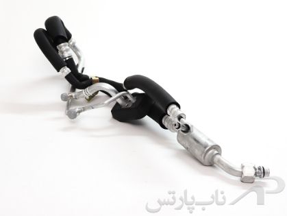تصویر  شیلنگ (لوله) رفت و برگشت گاز کولر مافلردار سمت اواپراتور موتور TU5 پژو 405 SLX برند ساندن