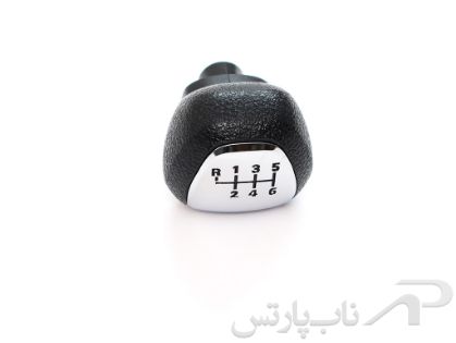 تصویر  سر دسته دنده مشکی پژو 207 با گیربکس 6 سرعته (MT6) برند کروز