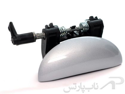 تصویر  مجموعه دستگیره عقب راست بیرونی پژو 207-نقره ای