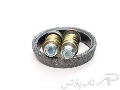 تصویر  واشر گلویی کامل گرافیت (کیت لوازم نگهدارنده) لوله اگزوز موتور XU7 پژو 405 برند پویا قطعه بادوام