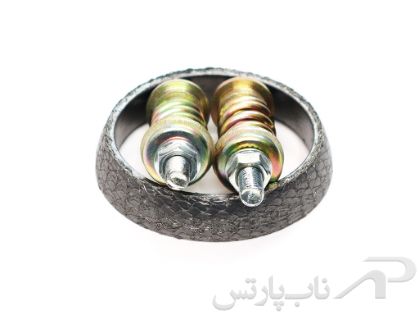 تصویر  واشر گلویی کامل استیل (کیت لوازم نگهدارنده) لوله اگزوز موتور XU7 پژو 405 برند پویا قطعه بادوام