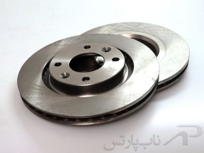 تصویر   دیسک ترمز چرخ جلو پژو 206 با موتور TU3 دوعددی 