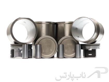 تصویر   پیستون با بوش پلاتو و گژن پین پارس با موتور (XUM) چهارعددی 