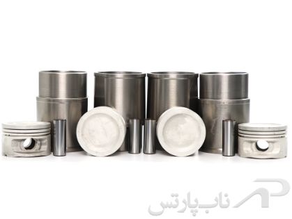 تصویر  پیستون با بوش پلاتو و ملحقات کامل پارس بدون رینگ موتور XU9 چهارعددی 