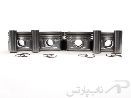 تصویر  پیستون سایز استاندارد با خار و گژن پین سمند توربو (چهار عددی) برند عظام