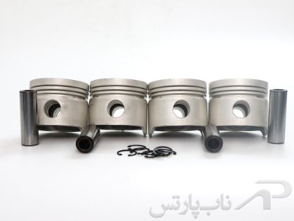 تصویر  پیستون 0/40 با خار و گژن پین پیکان با موتور 1600 سی سی(LC-1600-040) چهارعددی 