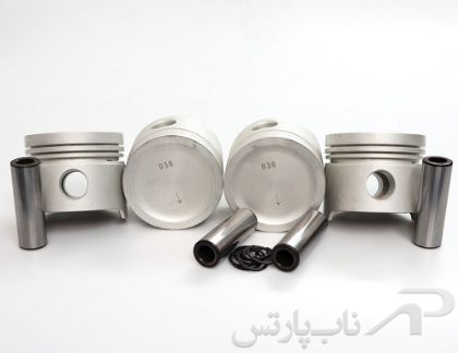 تصویر  پیستون 0/30( تعمیر سوم) با خار و گژن پین پیکان با موتور 1600 سی سی(LC-1600)  چهارعددی 