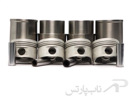 تصویر   پیستون کامل با رینگ برند(TP) و بوش پلاتو 405 با موتور (XU7) چهارعددی 
