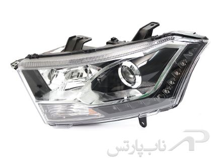 تصویر  چراغ جلو کامل چپ (راننده) با موتور، لامپ و LED دنا معمولی برند مدرن