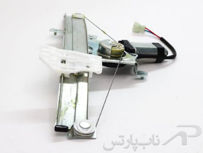 تصویر  شیشه بالابر برقی جلو راست (شاگرد) تیبا 2 طرح تی برند امکو IREMCO (آی آر آمکو)