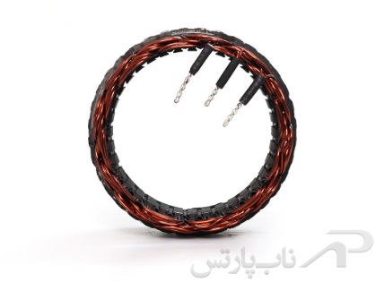 تصویر  استاتور (بالشتک) دینام پراید 132 مدل 90 آمپر برند عظام