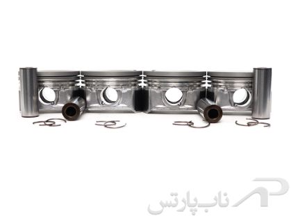 تصویر  پیستون سایز استاندارد با خار و گژن پین سمند موتور EF7 (چهار عددی) برند عظام