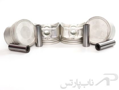 تصویر  پیستون سایز 100 (تعمیر چهارم) با گژن پین تندر ال L90 (چهار عددی) برند عظام