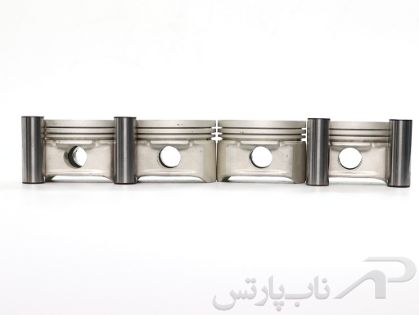 تصویر  پیستون سایز 0.5 (تعمیر دوم) با گژن پین پژو 206 صندوقدار موتور TU5 JP4K (چهار عددی) برند عظام