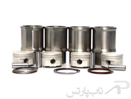تصویر  پیستون سایز استاندارد با رینگ TP، بوش و گژن پین موتور TU3 پژو 206 صندوقدار (چهارعددی) برند عظام