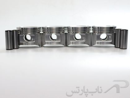 تصویر  پیستون سایز 0.5 (تعمیر دوم) با گژن پین پراید 111 (چهارعددی) برند عظام