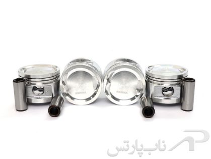 تصویر  پیستون سایز 0.75 (تعمیر سوم) با گژن پین پراید 132 (چهارعددی) برند عظام