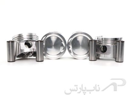 تصویر  پیستون سایز 100 (تعمیر چهارم) با گژن پین پراید 111 (چهارعددی) برند عظام