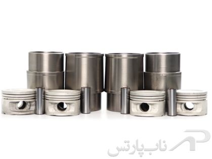 تصویر  پیستون سایز استاندارد با بوش پلاتو و گژن پین سمند موتور XU7 (چهارعددی) برند عظام