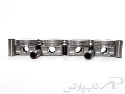 تصویر  پیستون سایز استاندارد با گژن پین تیبا 2 طرح YPR (چهارعددی) برند عظام