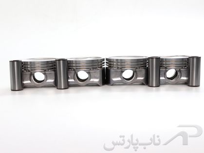 تصویر  پیستون سایز 0.25 (تعمیر اول) با گژن پین کوییک (چهارعددی) طرح YPR برند عظام
