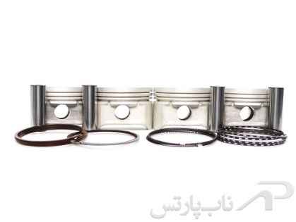 تصویر  پیستون سایز استاندارد با ملحقات کامل (رینگ برند TP) پژو 206 صندوقدار موتور TU5 JP4K (چهارعددی) برند عظام