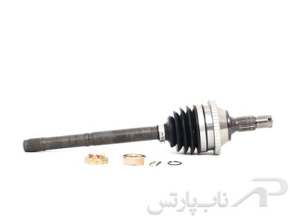 تصویر  نیم پلوس چپ سمت گیربکس 22 خار (راننده) با ABS (ای بی اس) سمت چرخ دنا پلاس اتوماتیک برند قطعات محوری خراسان