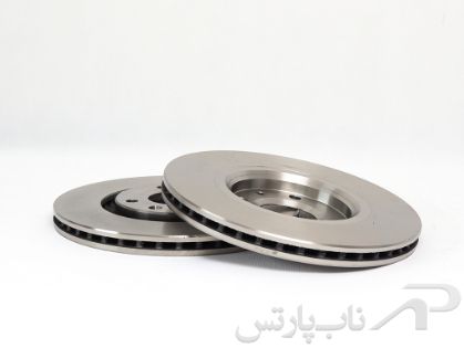 تصویر   دیسک ترمز چرخ جلو طرح ماندو سمند دوعددی برند قطعات محوری خراسان