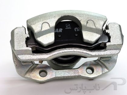 تصویر  کالیپر و سیلندر ترمز با لنت (تکستار) چرخ جلو راست کامل پژو 207 دستی برند کروز