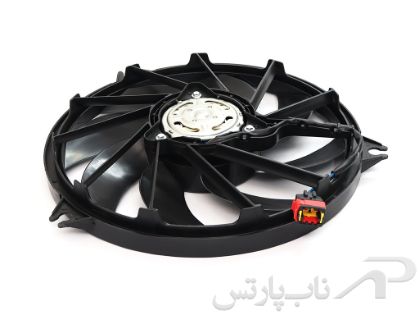 تصویر  موتور و پروانه فن رادیاتور کامل پژو 206 تیپ 6 برند ماد پارت