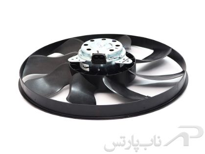 تصویر  موتور و پروانه فن رادیاتور کامل ساینا اتوماتیک برند ماد پارت
