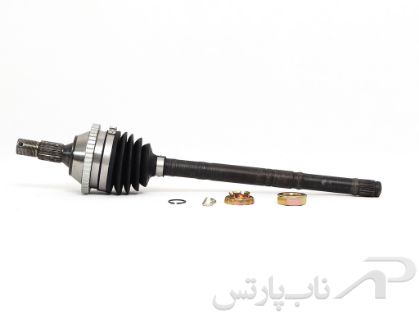 تصویر  نیم پلوس راست 22 خار (شاگرد) با ABS (ای بی اس) سمت چرخ پژو 206 تیپ 6 برند قطعات محوری خراسان