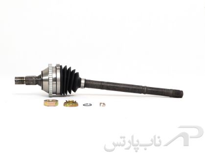 تصویر  نیم پلوس چپ 22 خار (راننده) با ABS (ای بی اس) سمت چرخ پژو 405 برند قطعات محوری خراسان