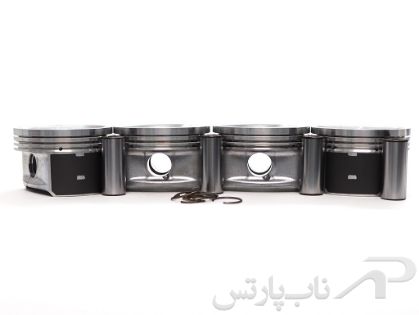 تصویر  پیستون سایز 0.20 با خار و گژن پین روآ (چهارعددی) برند عظام