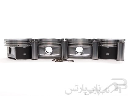 تصویر  پیستون سایز 0.20 با خار و گژن پین آریسان موتور OHVG (چهارعددی) برند عظام