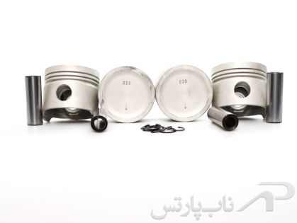 تصویر  پیستون HC سایز 0.20 با خار و گژن پین پیکان وانت (چهارعددی) برند عظام