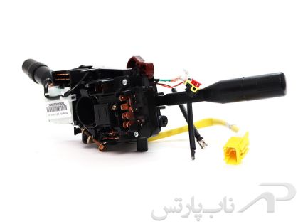 تصویر  فنر ساعتی فرمان (رابط چرخشی ایربگ) با دسته راهنما و برف پاکن (کلید چراغها) کامل پراید برند کروز