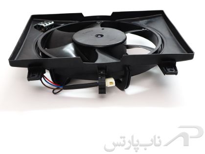 تصویر  موتور فن کامل رادیاتور دو دور با پروانه و دیاق پراید 111 برند آی آر امکو IREMCO