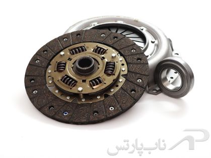 تصویر  دیسک و صفحه کلاچ (کیت کلاچ) با قطر 225mm نیسان وانت زامیادی برند عظام