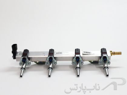 تصویر  ریل سوخت گاز با انژکتور ماتریکس موتور EF7 سمند دوگانه‌سوز برند کروز