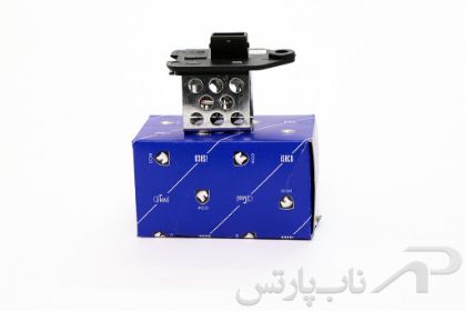 تصویر  مقاومت (رزیستور) فن رادیاتور طرح قدیم پژو 206 تیپ 5 کد 1230100499 برند ایساکو