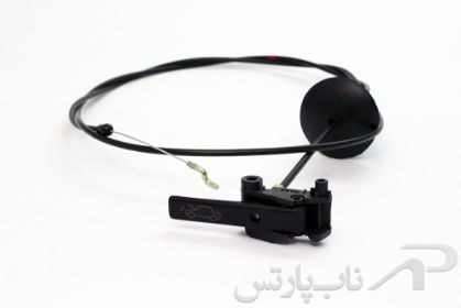 تصویر  کابل (سیم) و دستگیره رهاکننده درب موتور (گردگیر بزرگ) سمند کد 1380300399 برند ایساکو