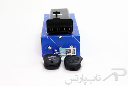تصویر  کنترل یونیت قفل مرکزی کامل EMS: SSAT با 2 عدد ریموت کنترل معمولی (دو دگمه) پژو پارس کد 1940109199 برند ایساکو
