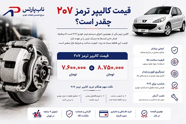 قیمت کالیپر ترمز ۲۰۷ چقدر است؟